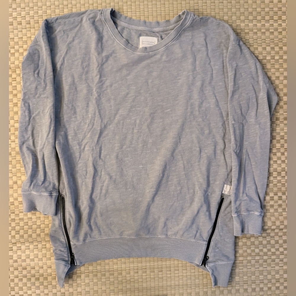 Mountain Standard Zip Side Slub Sweatshirt Gray Men's Size Large Made in USA